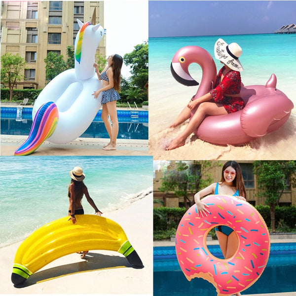 Inflatable Swimming Ring Giant Pool Lounge Adult Pool Float Mattres Swimming Circle Life Buoy Raft Kid Swimming Water Pool Toys